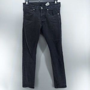 H&M low rise black washed rock jeans size 34 mens